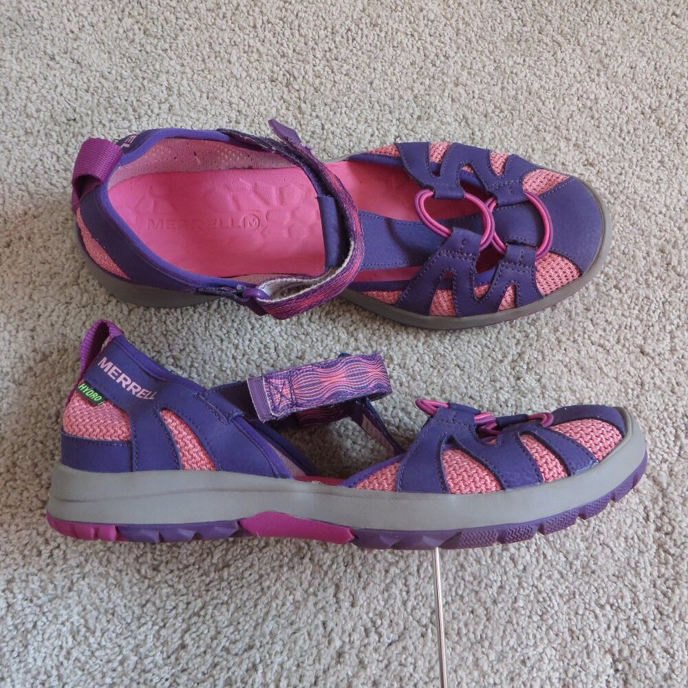 Merrell M-Hydro Mon 2.0 Youth Girl Sandals Size 6M Purple/Pink Velcro #MK1160850